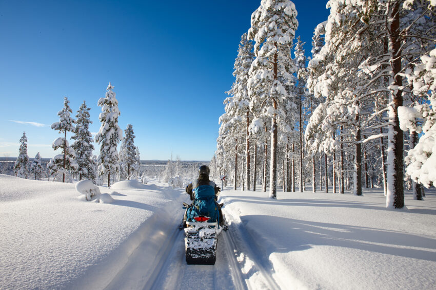 Finnish Lapland snowmobile